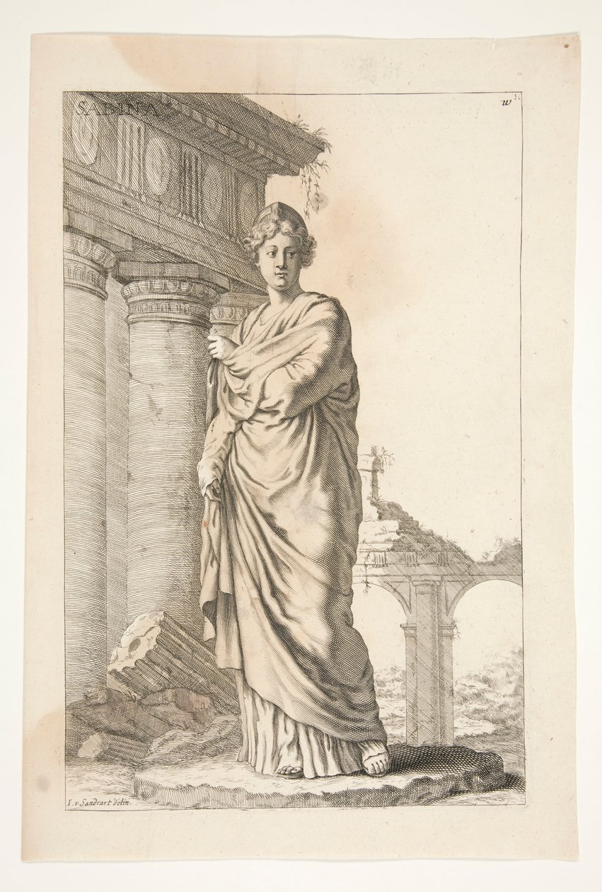 Antik Heykelden Sabina by Joachim von Sandrart
