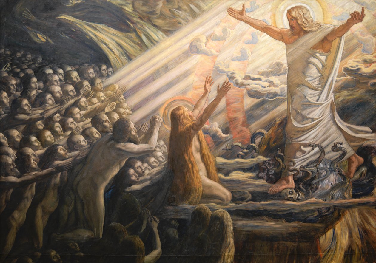 Ölüler Diyarında İsa by Joakim Frederik Skovgaard