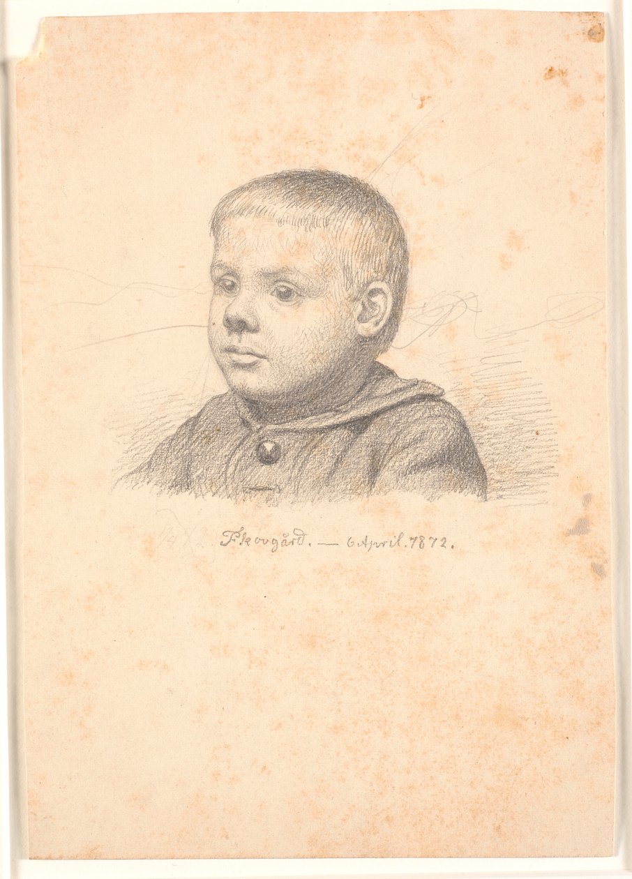 Erkek portresi, 3/4 profil solda by Joakim Frederik Skovgaard