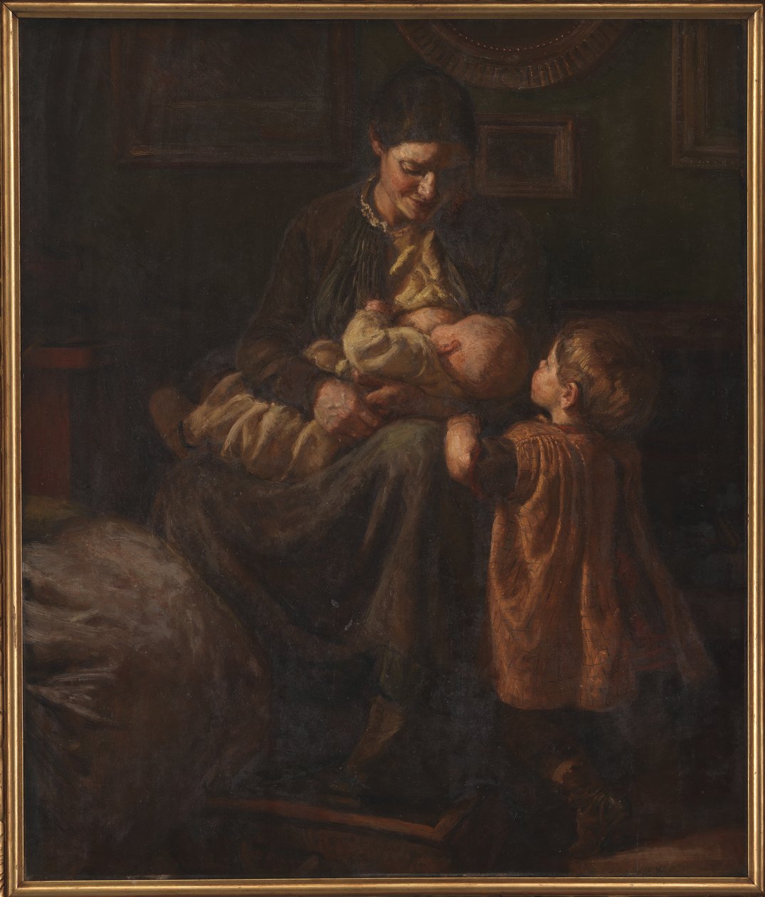 Sanatçının iki çocuklu eşi by Joakim Frederik Skovgaard