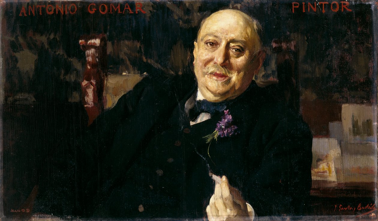 Ressam Antonio Gomar ve Gomar by Joaquín Sorolla