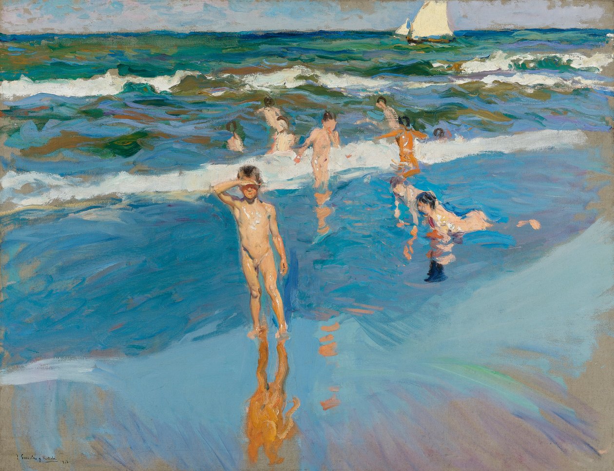 Denizdeki Çocuklar, Valencia Sahili by Joaquín Sorolla
