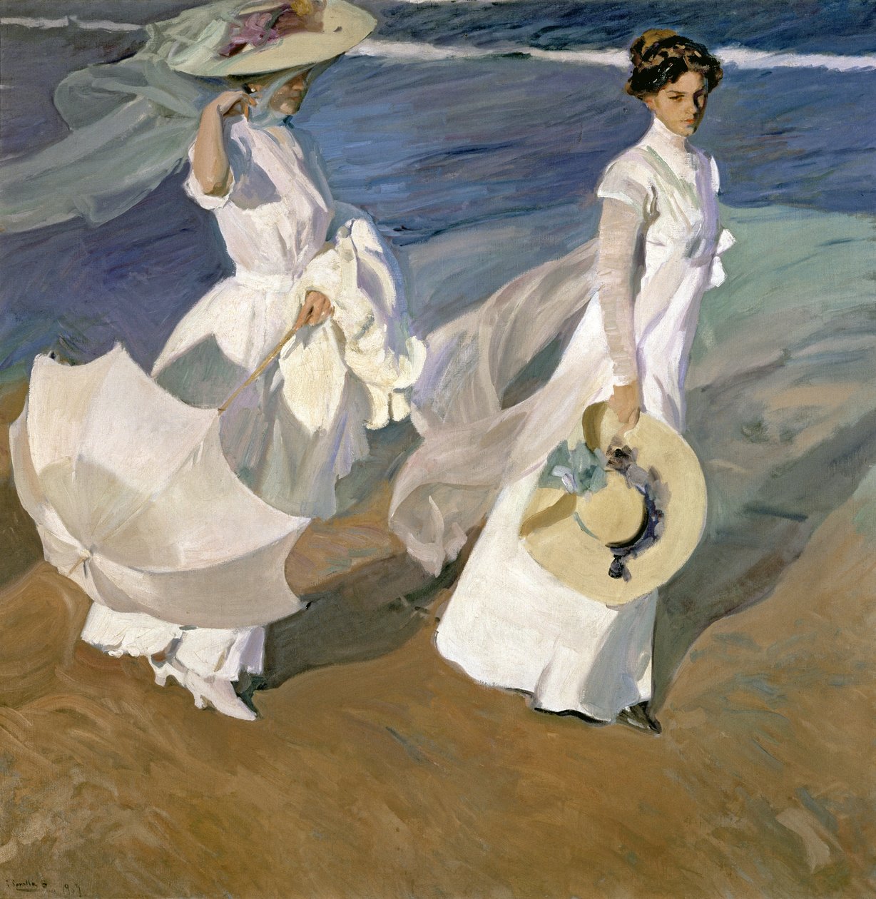 Deniz Kıyısında Gezinmek, 1909 by Joaquín Sorolla