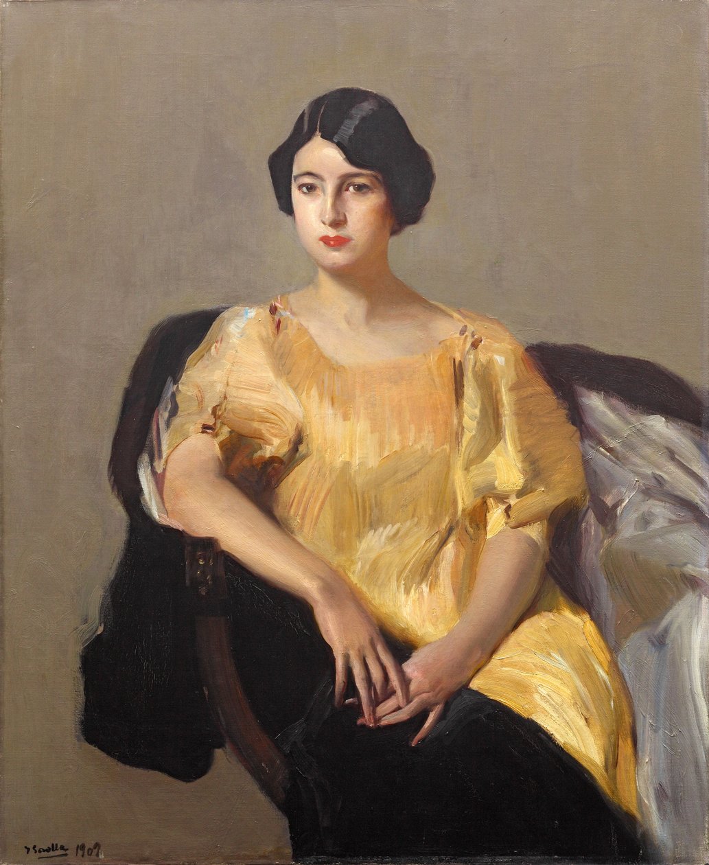 Sarı Cüppeli Elena, 1909. by Joaquín Sorolla