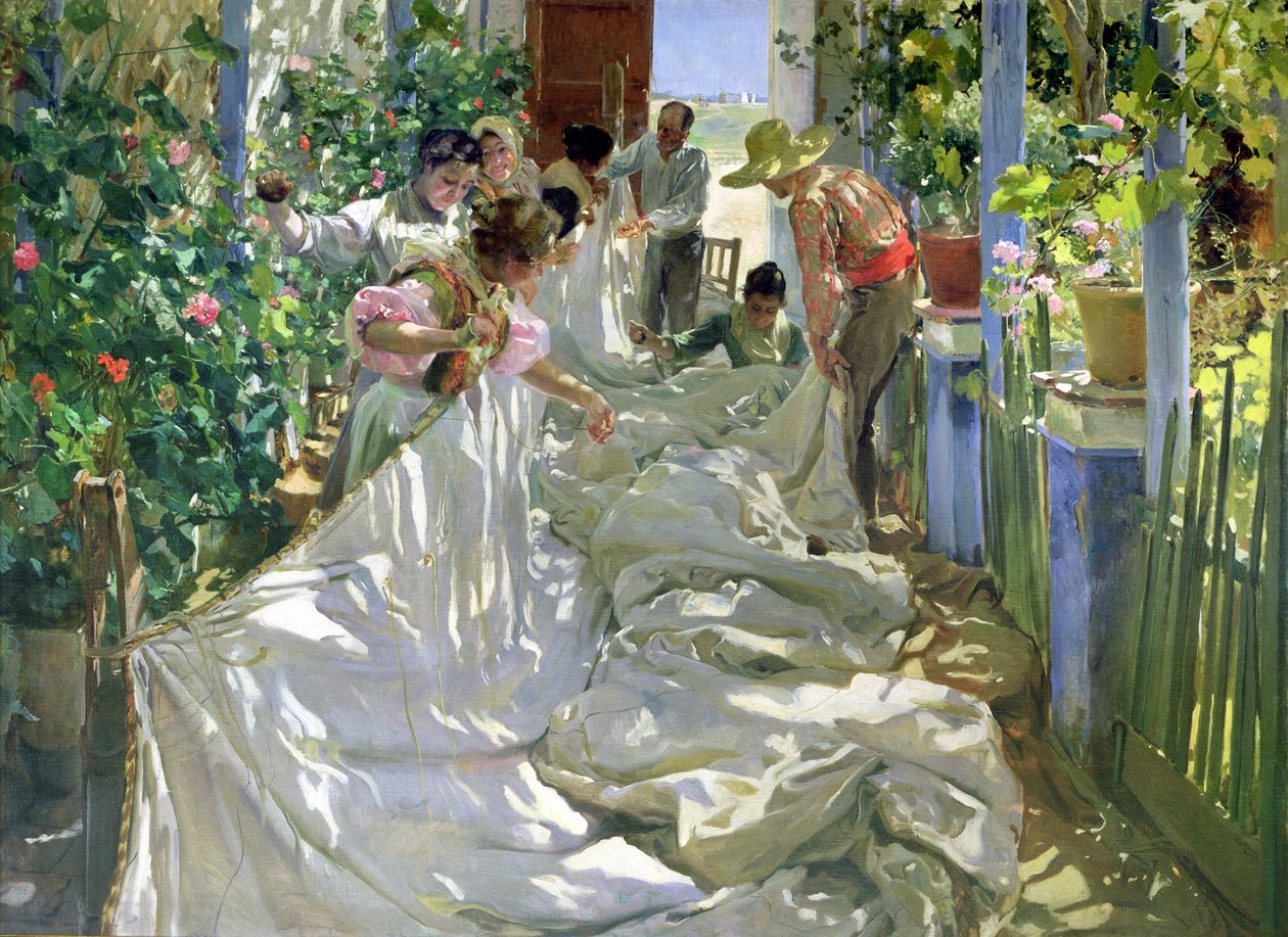 Yelkeni Onarmak, 1896 by Joaquín Sorolla