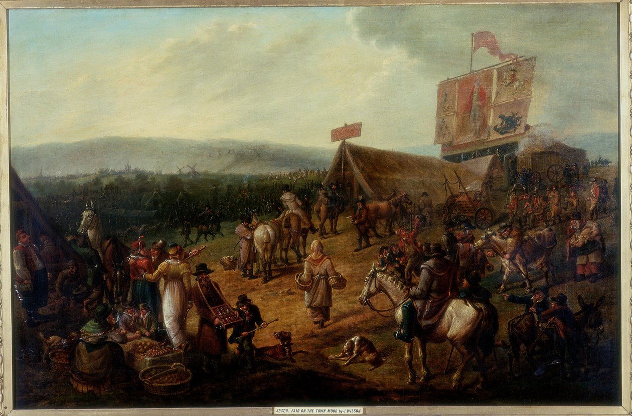 Moor Town Fair, Newcastle, 1810 dolayları by Jock Wilson