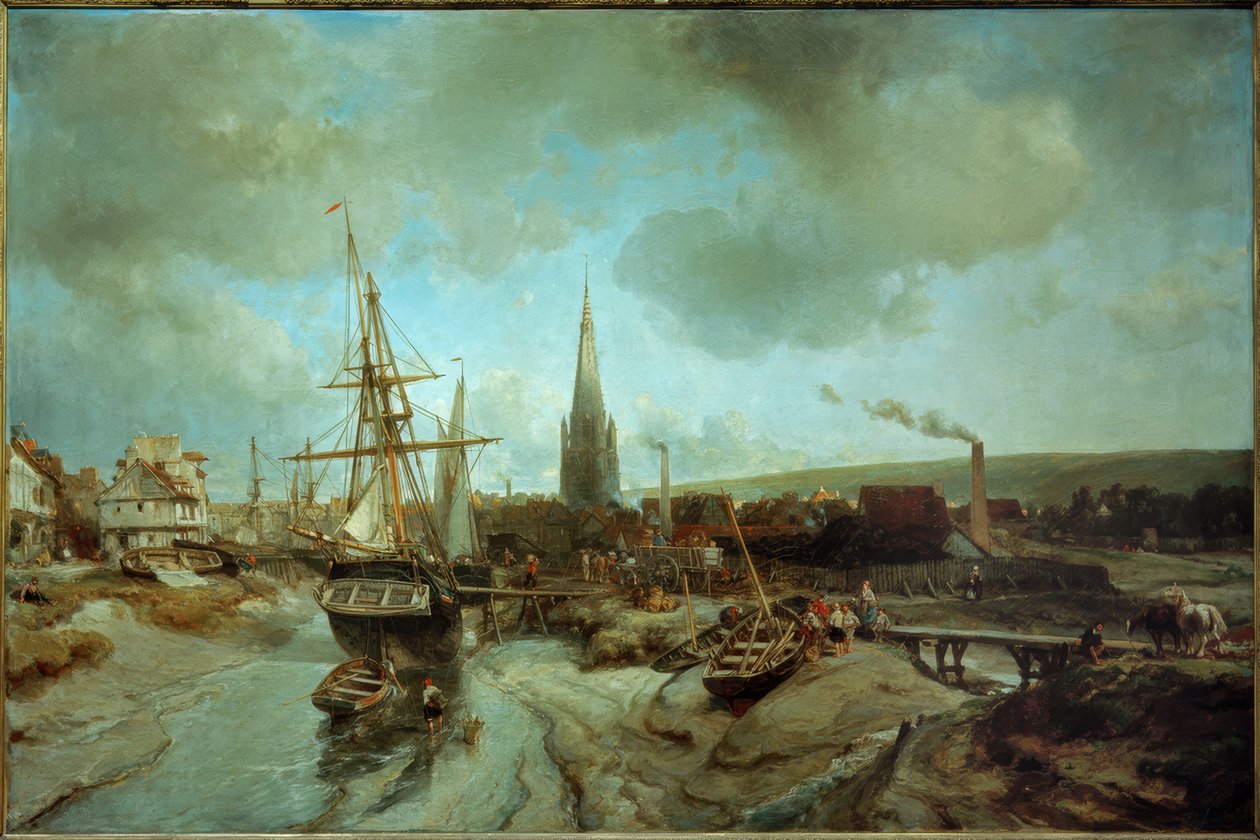 Harfleur limanı by Johan Barthold Jongkind