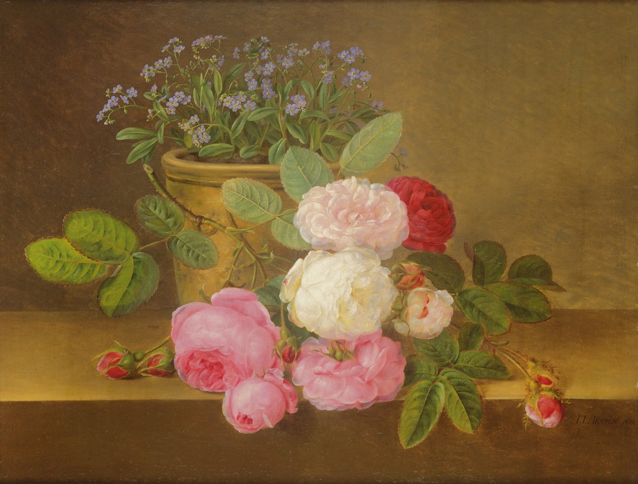 ಸ್ಟಿಲ್ ಲೈಫ್ ಆಫ್ ಫ್ಲವರ್ಸ್ ಟರ್ಕ್ by Johan Laurents Jensen