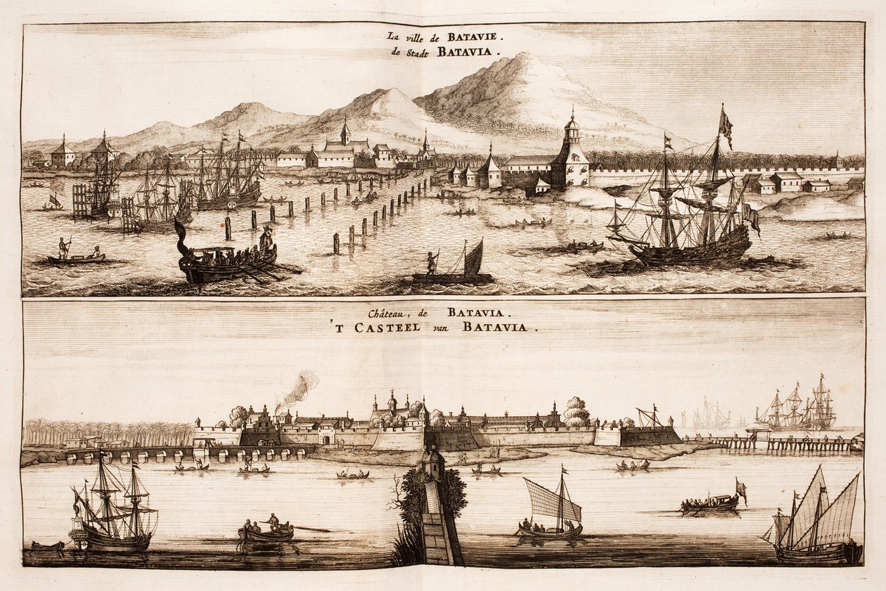 Batavie şehri ve kalesi Batavia (Jakarta) by Johan Nieuhof
