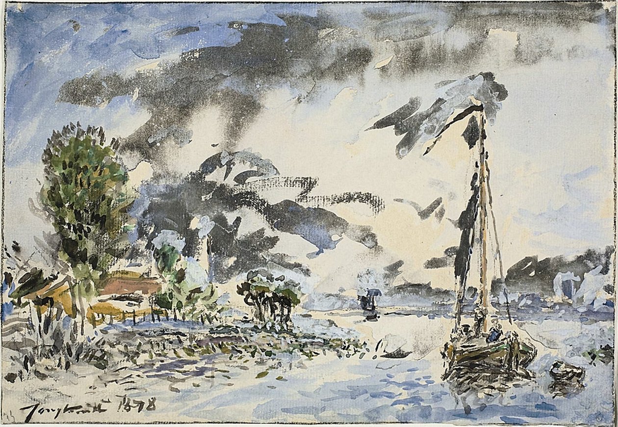 Balıkçı teknesi by Johan Barthold Jongkind