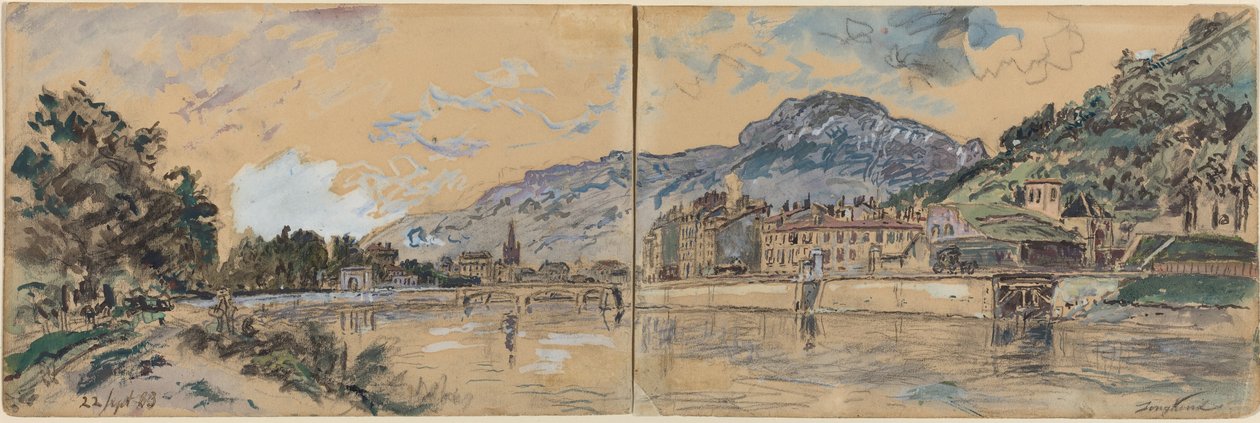 Grenoble, 1883. by Johan Barthold Jongkind