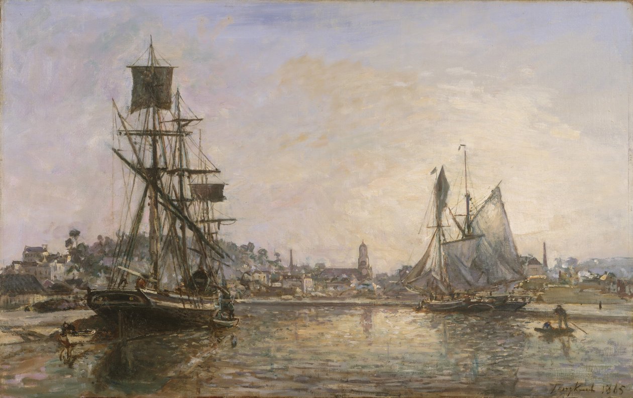 Honfleur, 1865. by Johan Barthold Jongkind