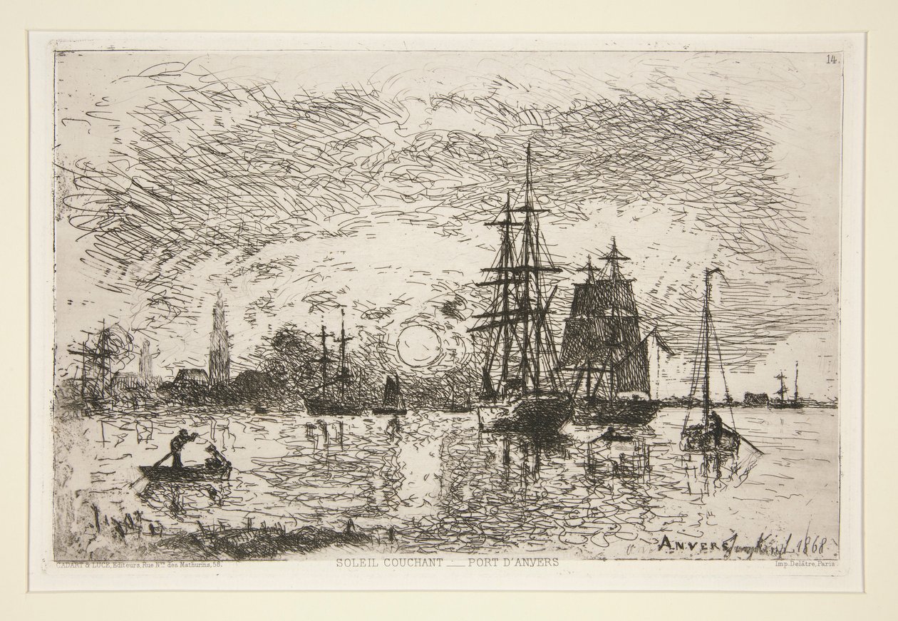 Gün Batımı - d Limanı by Johan Barthold Jongkind