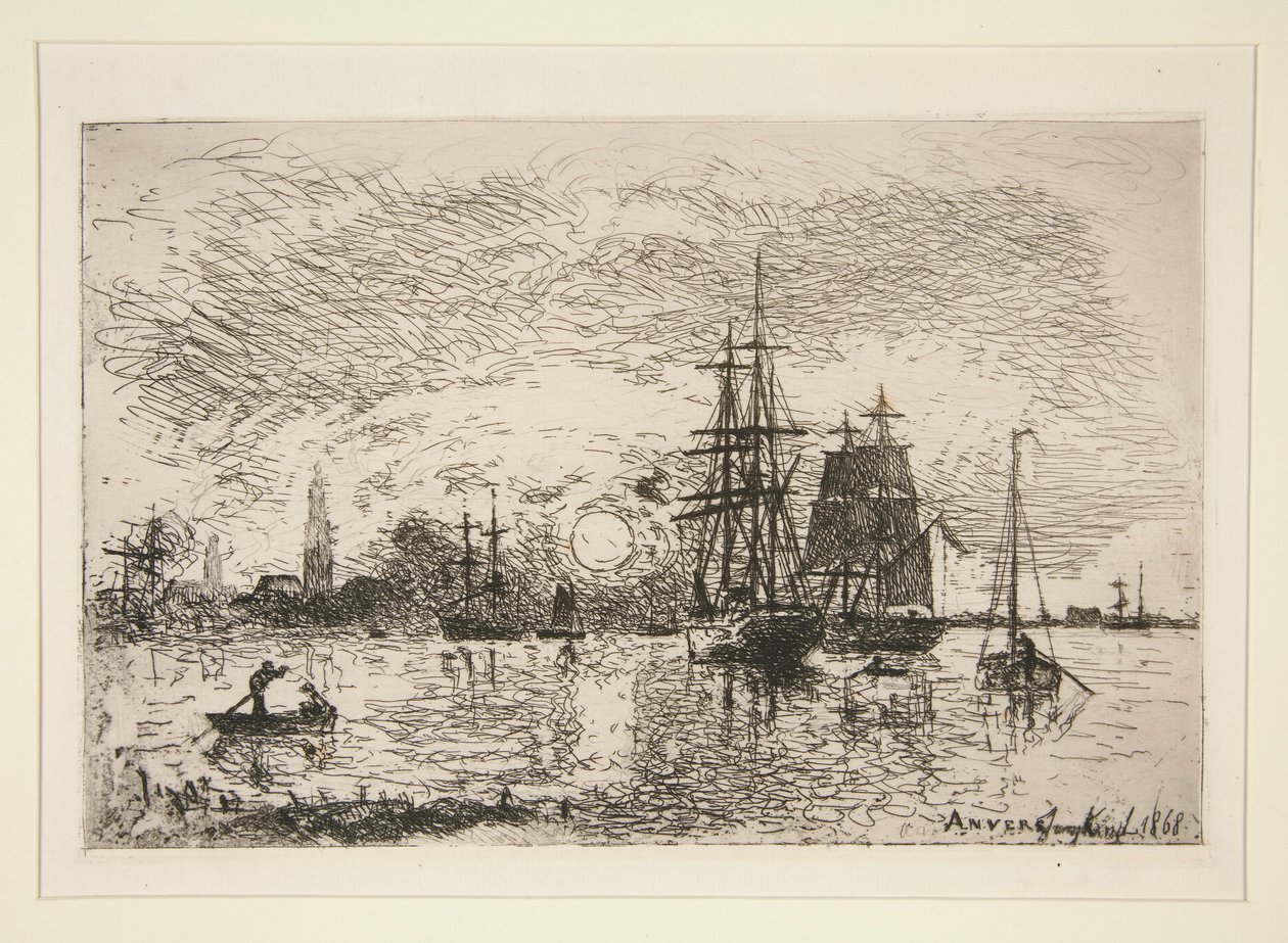 Gün Batımı - d Limanı by Johan Barthold Jongkind