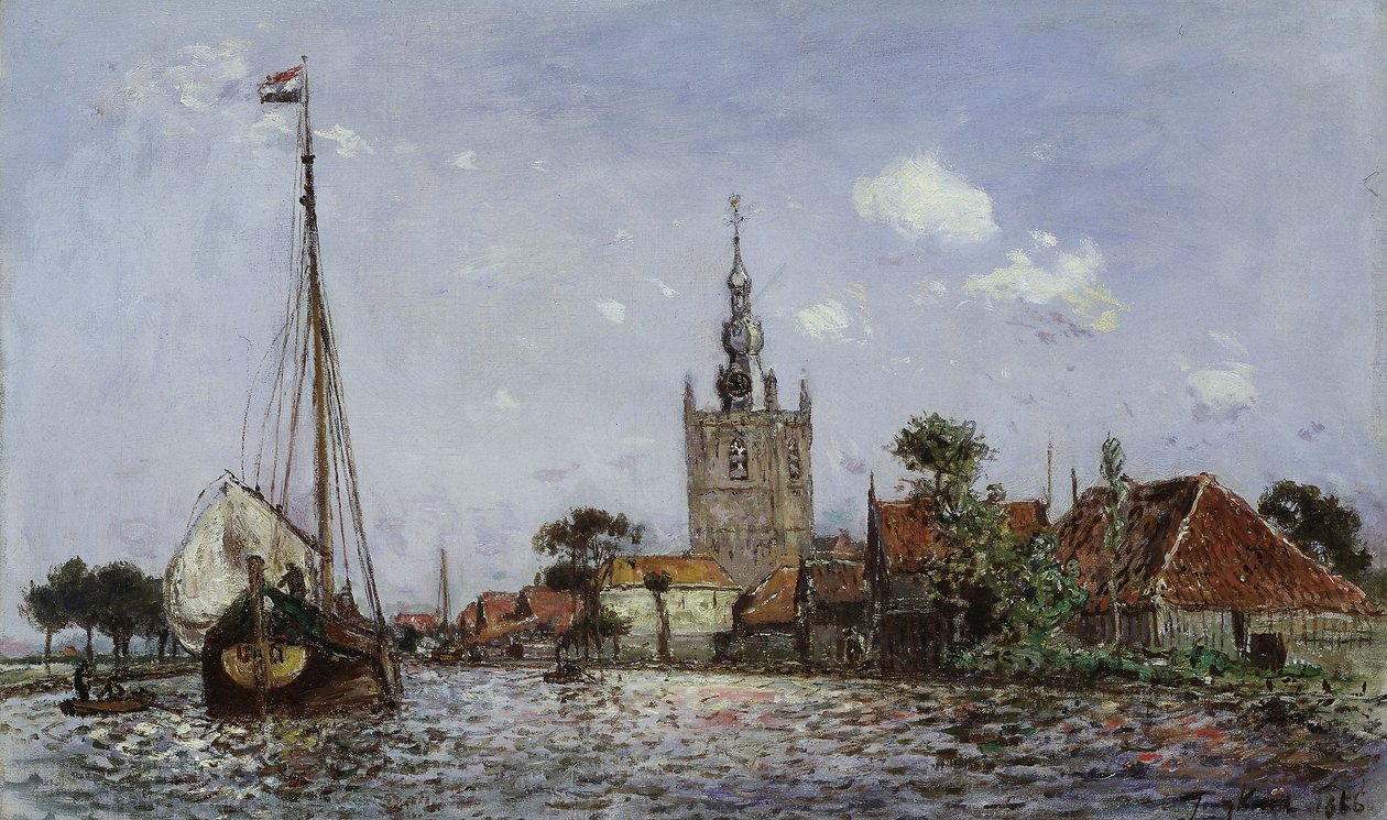 Overschie Kilisesi by Johan Barthold Jongkind