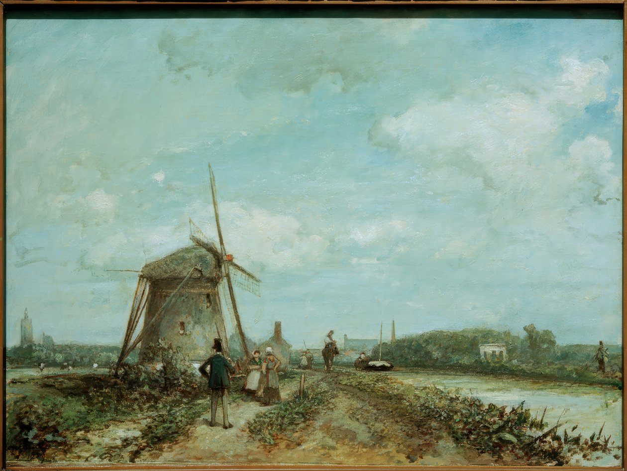 Lahey yakınlarındaki Towpath by Johan Barthold Jongkind