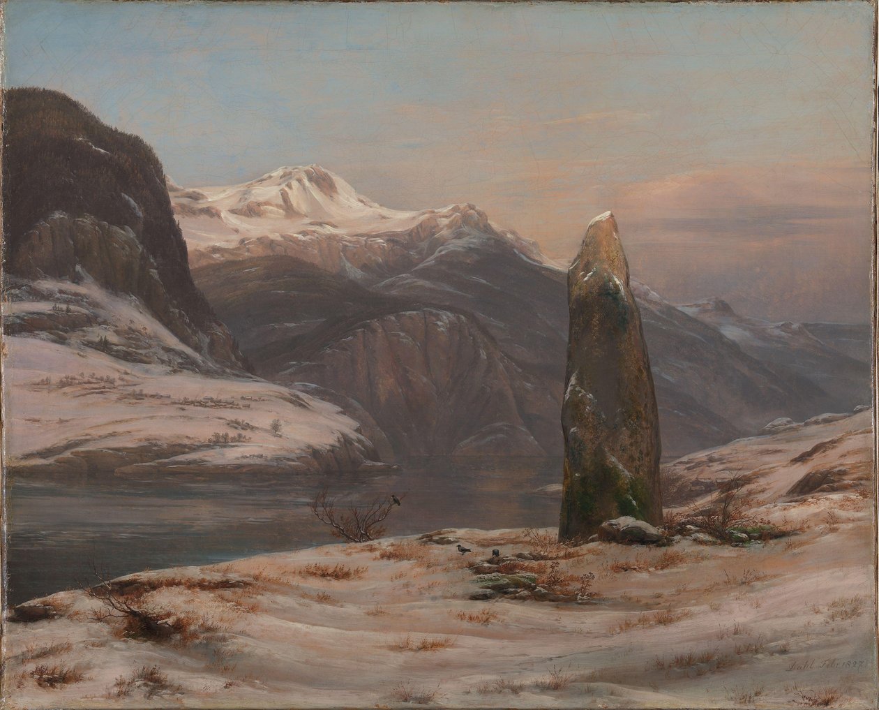 Sognefjord'da kış by Johan Christian Dahl