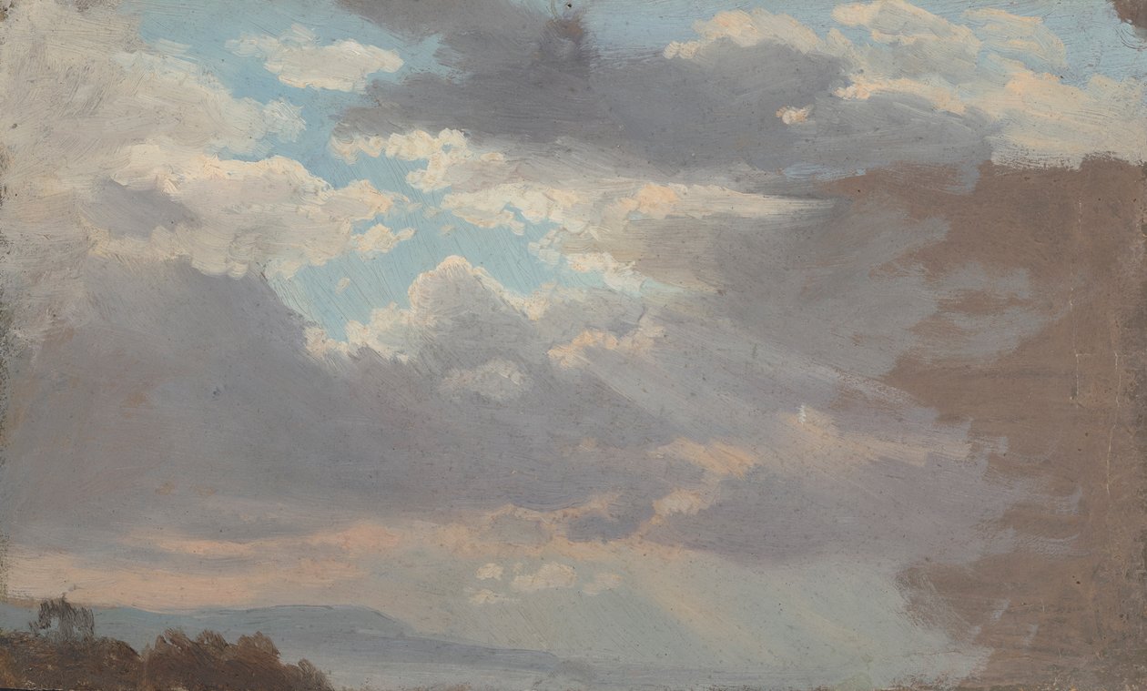 Stüdyo penceresinden bulut çalışması by Johan Christian Dahl