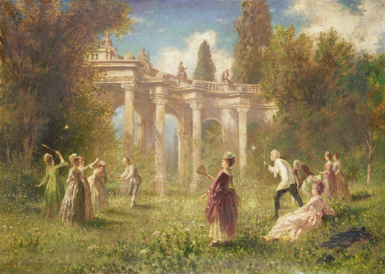 Badminton Oyuncular by Johan Friedrich Hennings