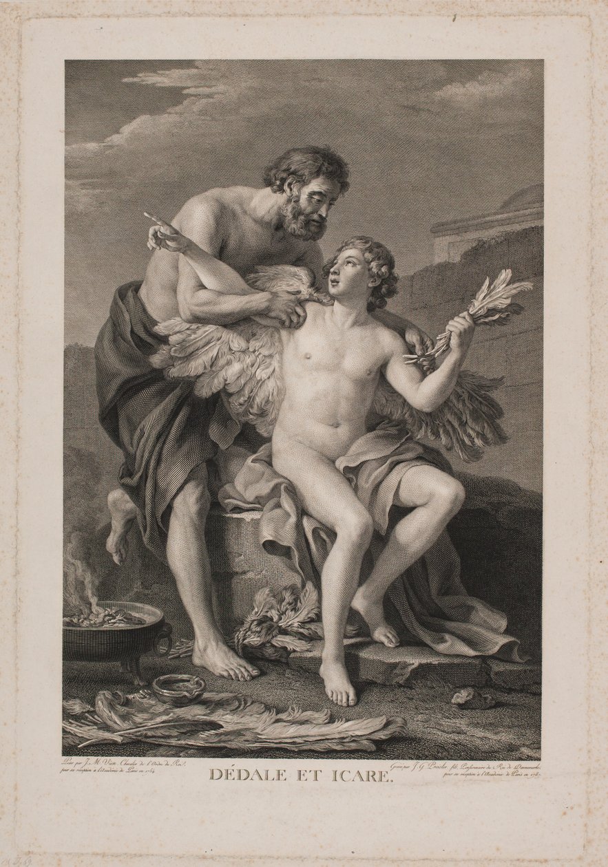 Daedalus ve İkarus by Johan Georg Preisler