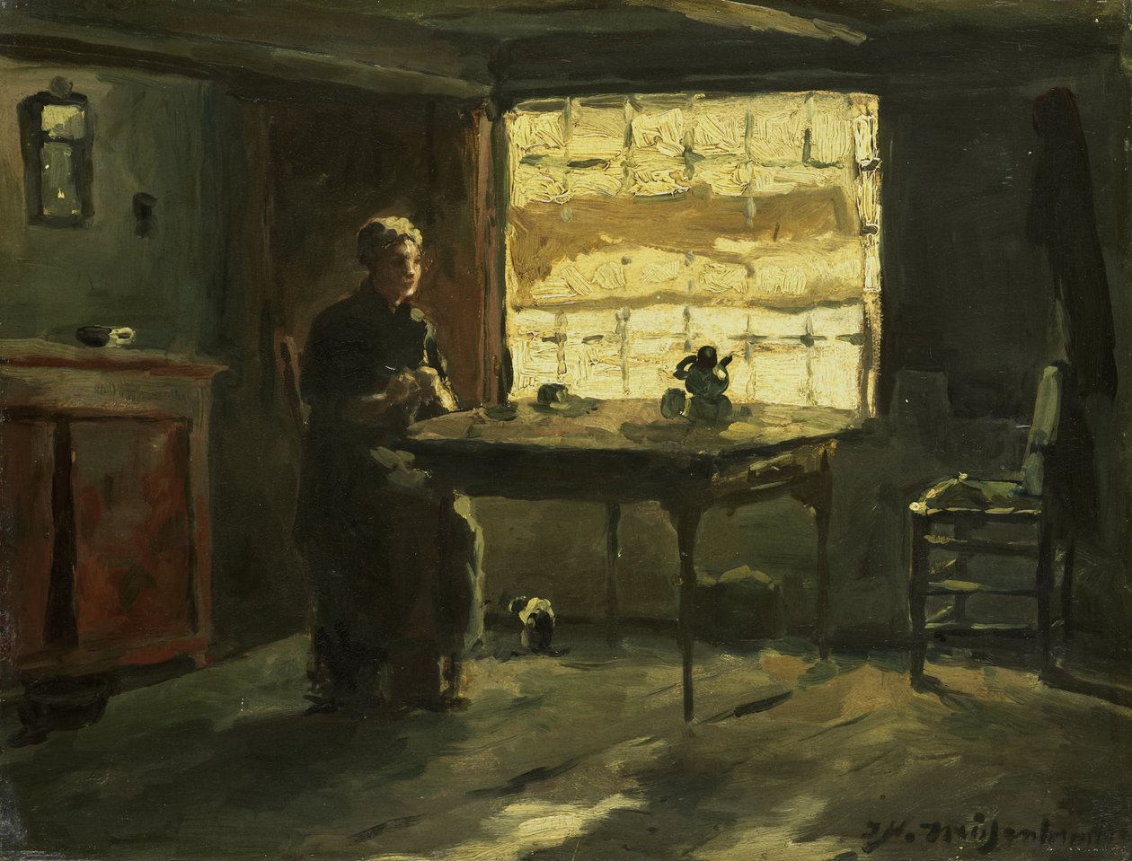 Çiftlik evi iç by Johan Hendrik Weissenbruch