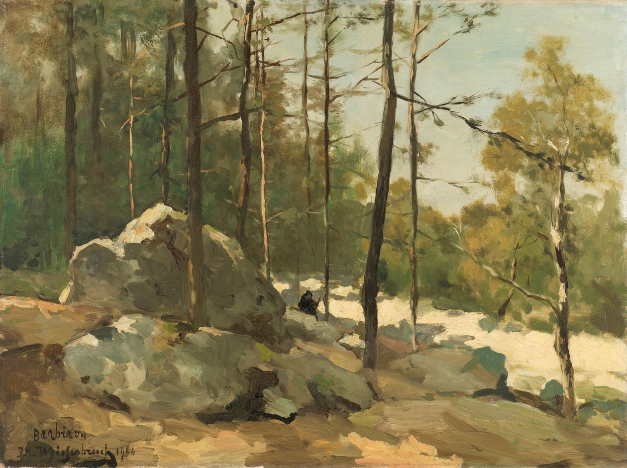 Barbizon yakınında ormanlık görünüm Barbizon yakınlarındaki orman manzarası by Johan Hendrik Weissenbruch