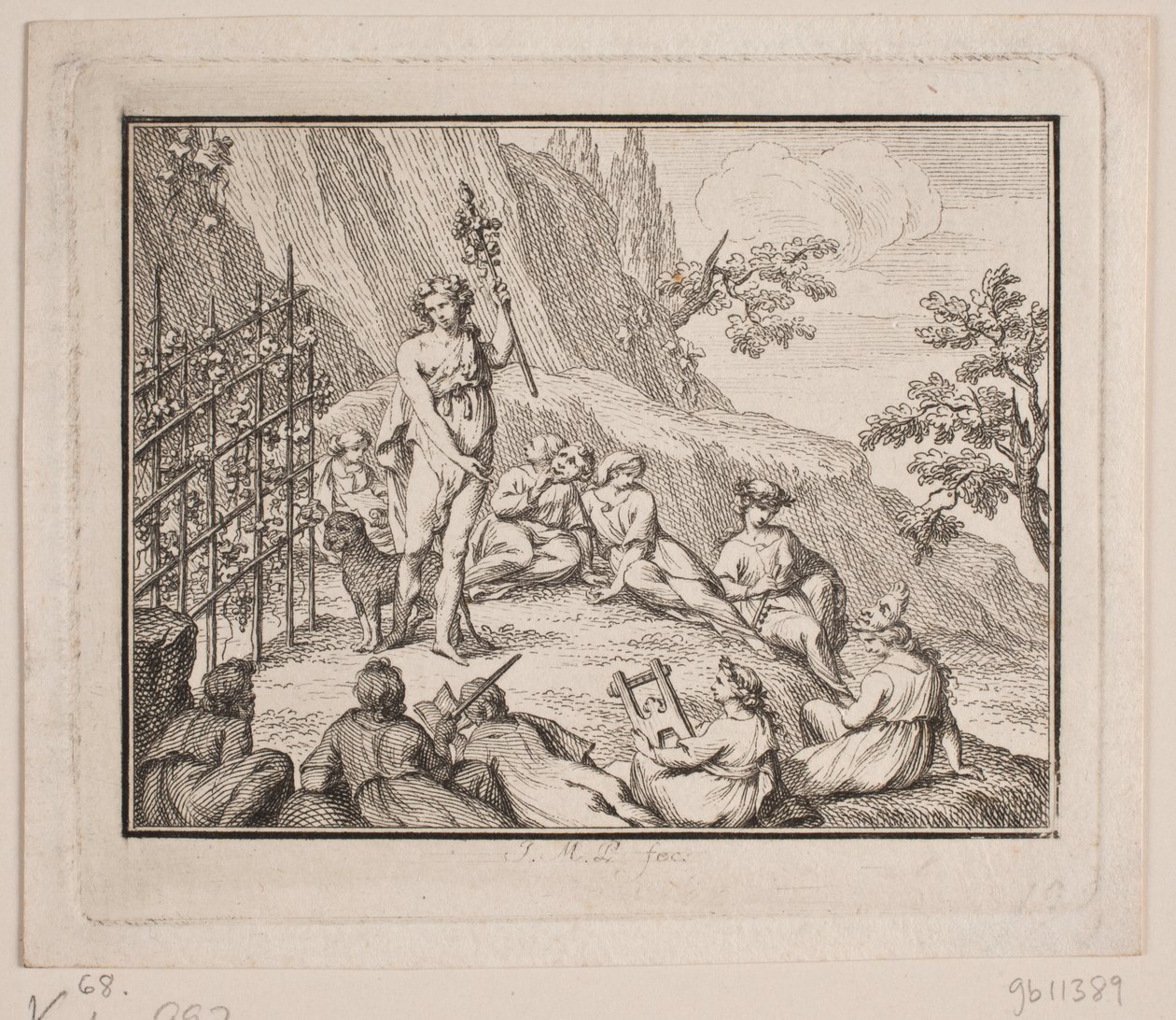 Vinyet. Bacchus ve İlham Perileri by Johan Martin Preisler