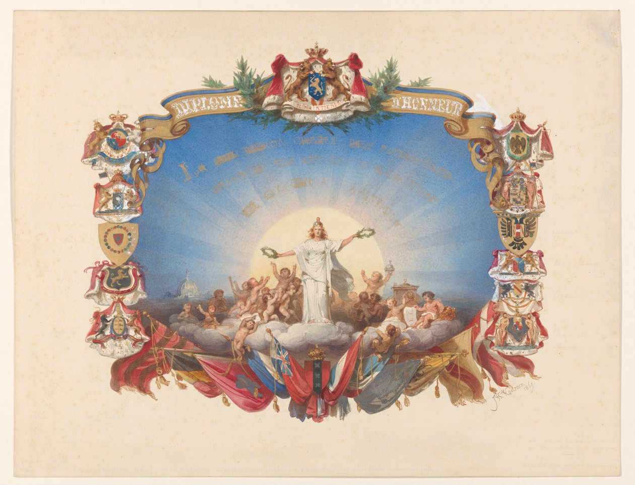 Diploma d'Honneur için tasarım by Johan Philip Koelman