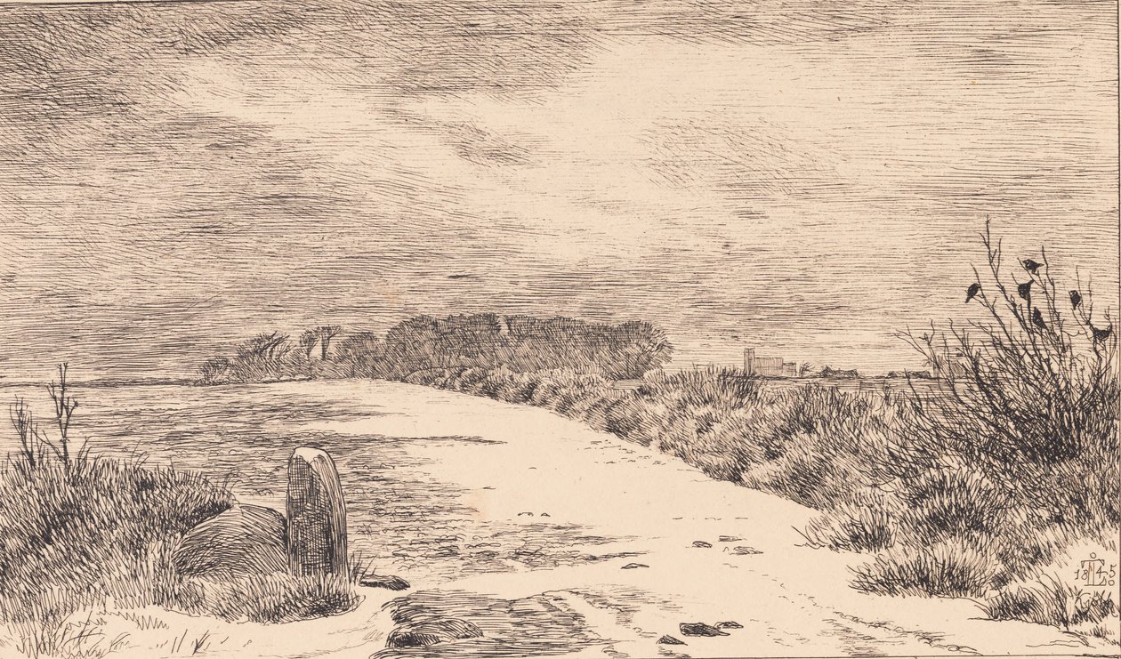 Himlingøje tarafından, Kış manzarası by Johan Thomas Lundbye