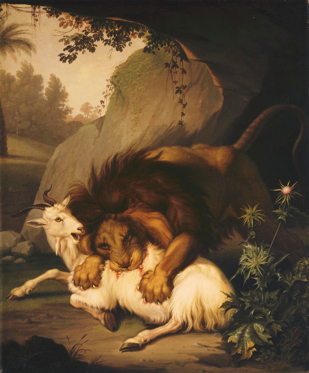 Keçiye Saldıran Aslan, 1785 by Johan Wenzel Peter