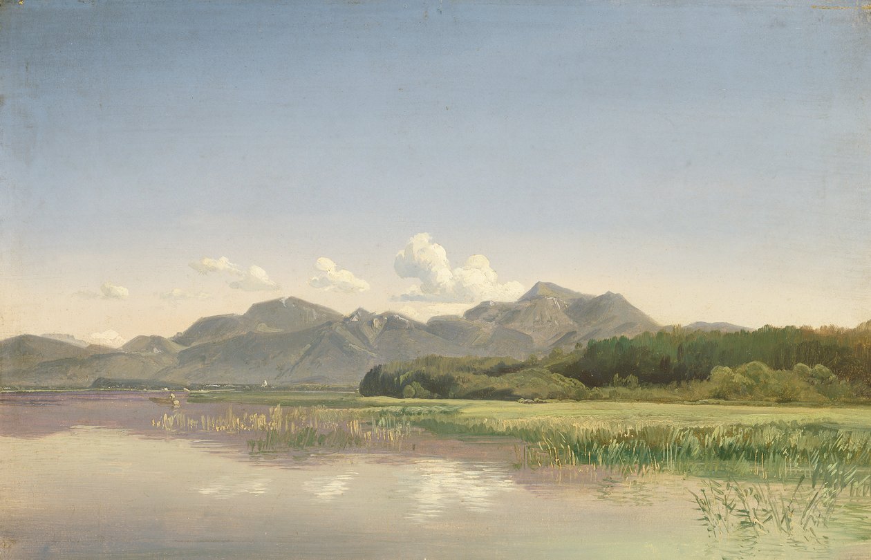 Stoktaki Chiemsee (tuval üzerine monte edilmiş kağıt üzerine yağlı boya) by Johann Beckmann