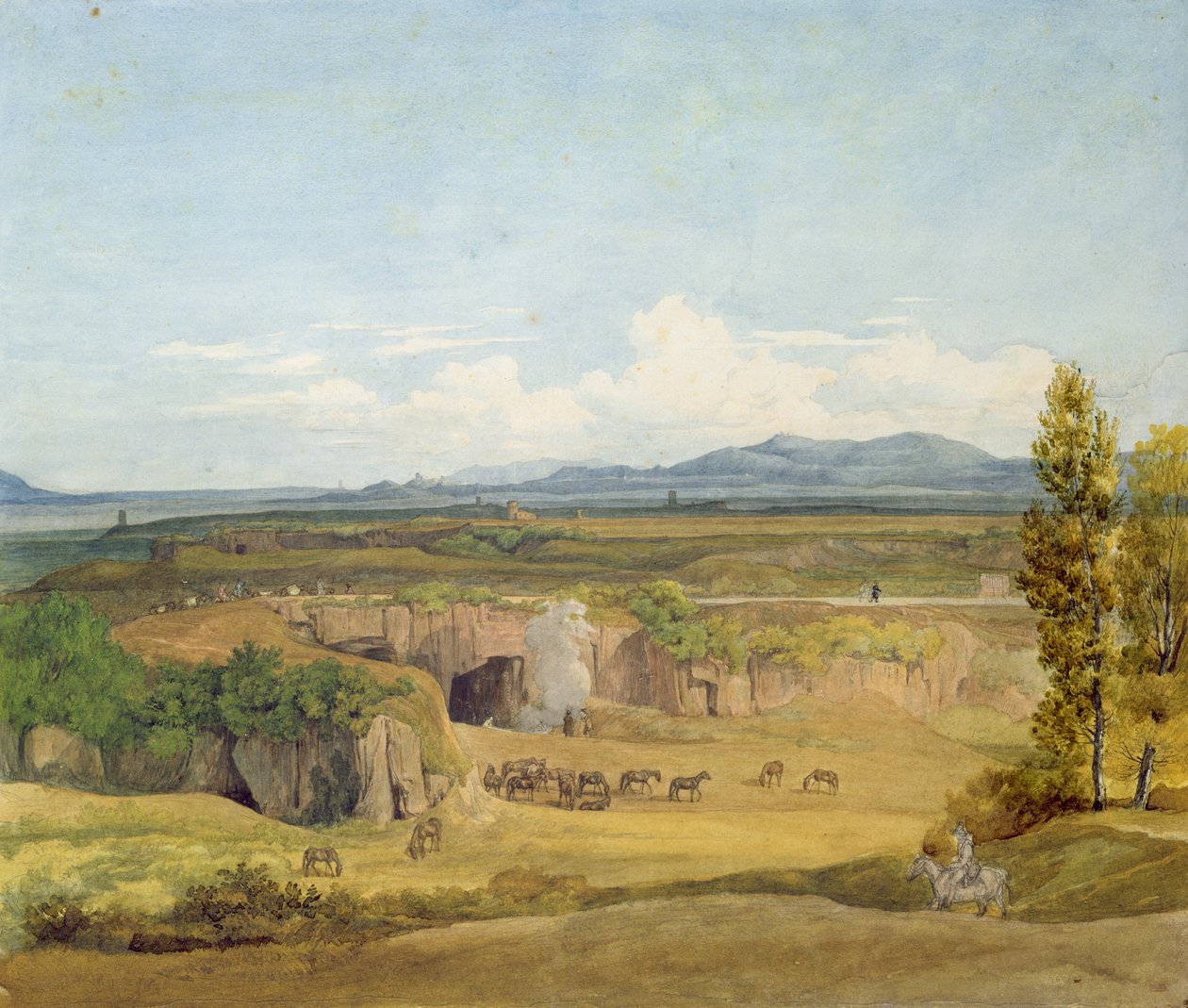 View of the Roman Campagna  by Johann Christoph Erhard