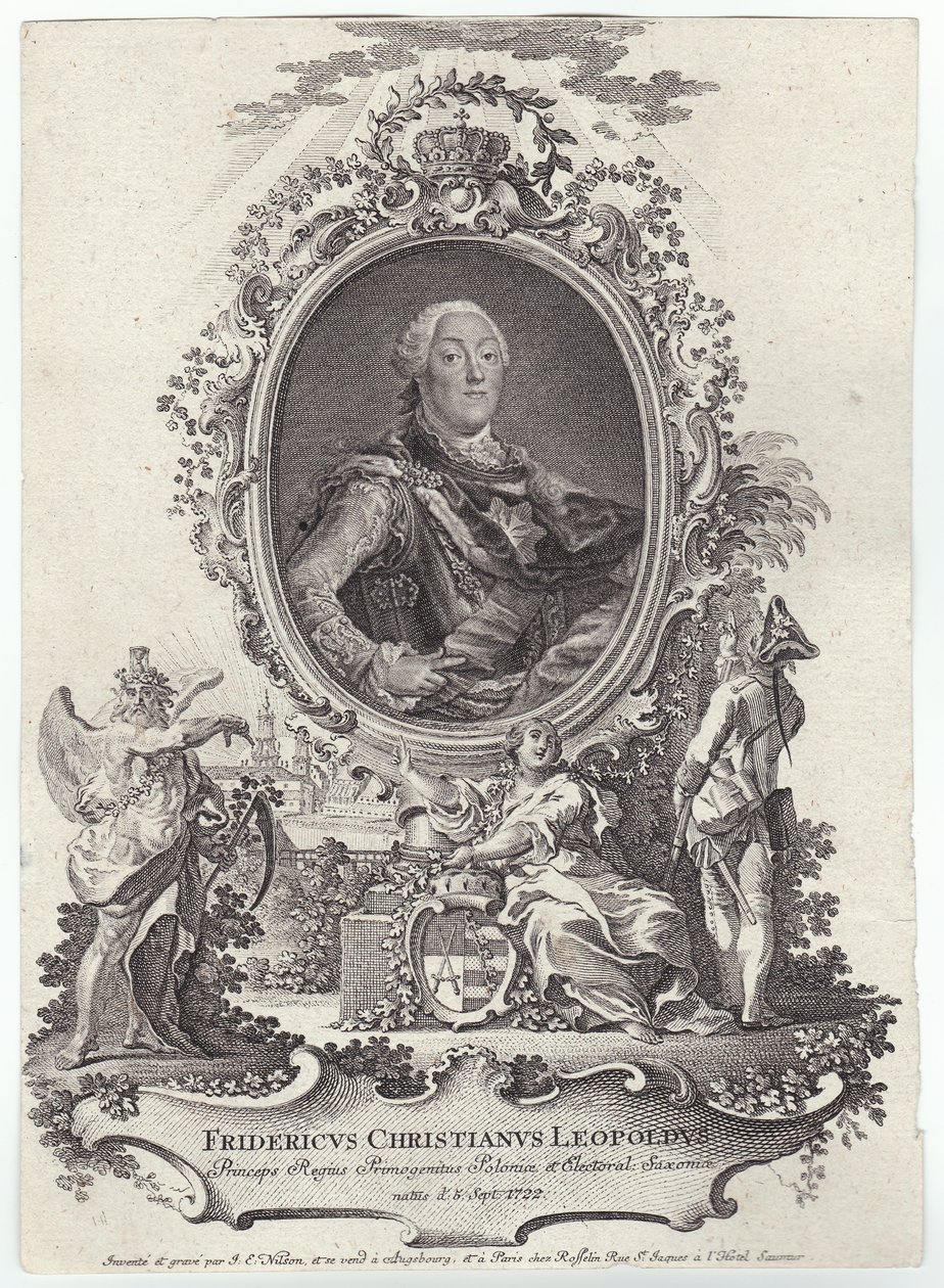 Saksonya Friedrich Christian Leiopold (1712-1763) by Johann Esaias Nilson
