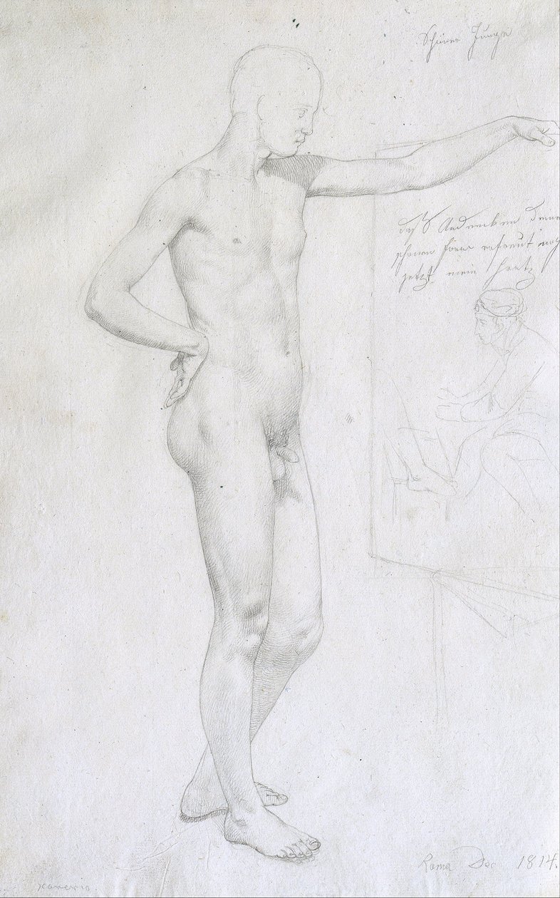 yakışıklı çocuk by Johann Evangelist Scheffer von Leonhartshof