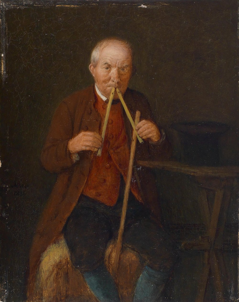 flüt çalar by Johann Michael Neder