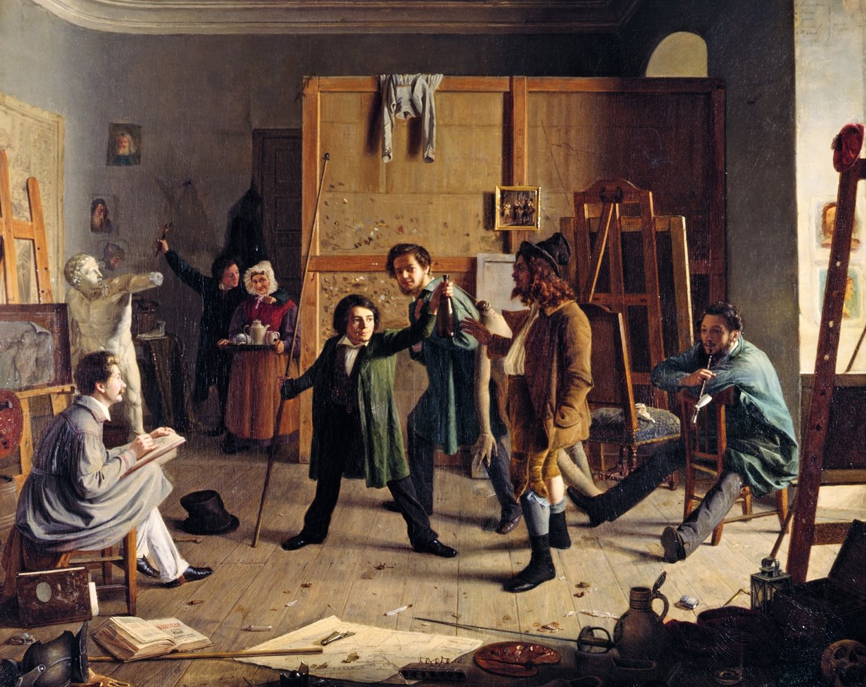 Stüdyo Sahnesi by Johann Peter Hasenclever