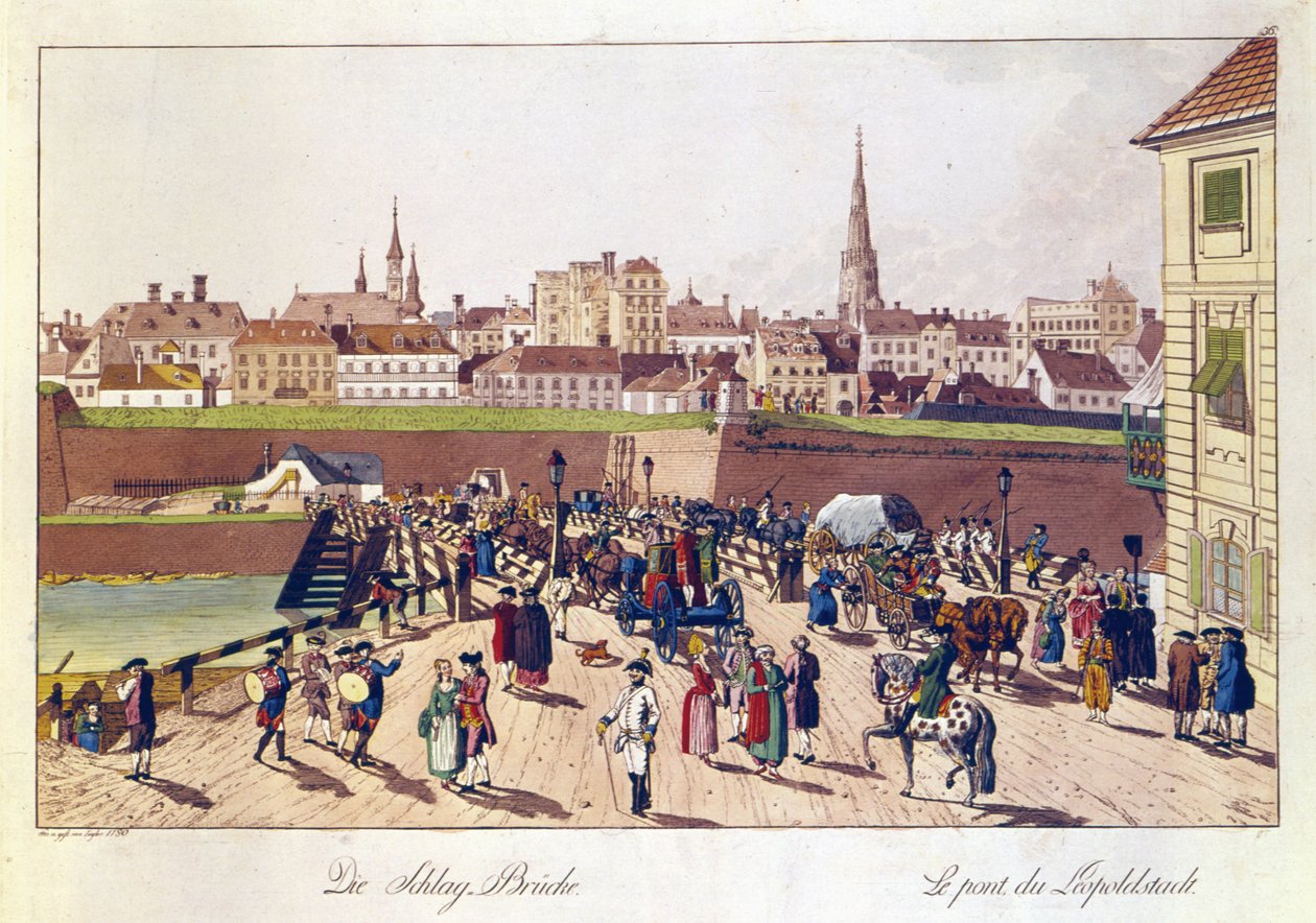Leopoldstadt Köprüsü, Viyana, 1780 by Johann Ziegler
