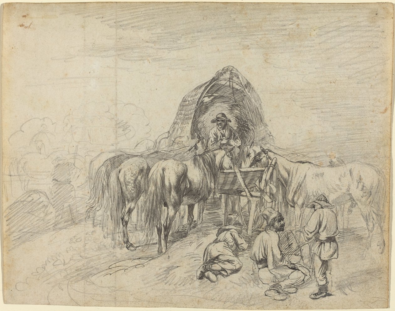 Eflak Arabaları Dinleniyor by Johann Adam Klein