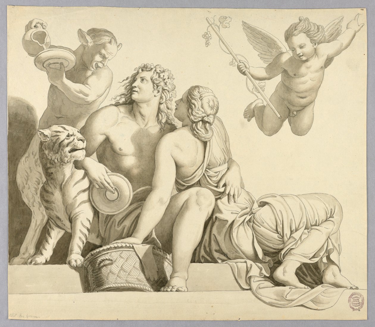 Dionysos ve Ariadne by Johann August Nahl the Younger