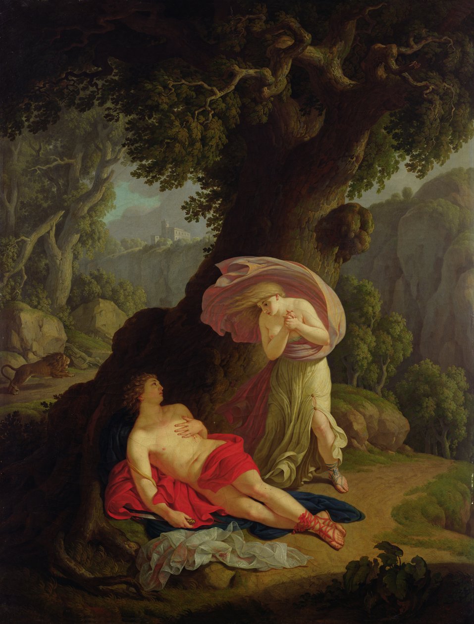 Pyramus ve Thisbe, c.1788-90 by Johann August Nahl the Younger