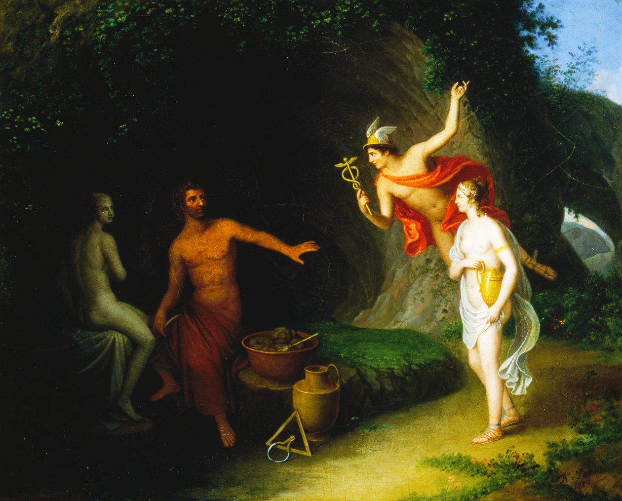 Pigmalion ve Galatea by Johann Baptist I Lampi