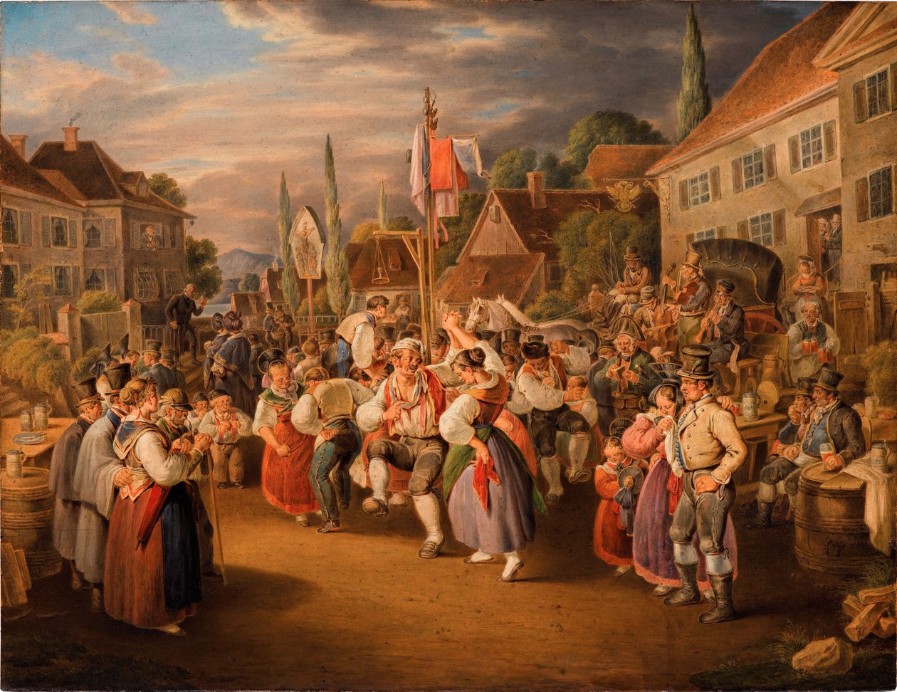Horoz dansı ile hasat festivali, 1839. by Johann Baptist Pflug