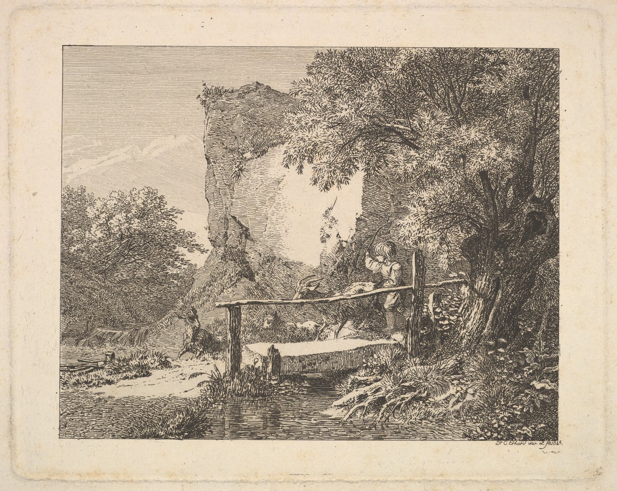 Üç Keçili Bir Çocuk, 1815. by Johann Christian Erhard