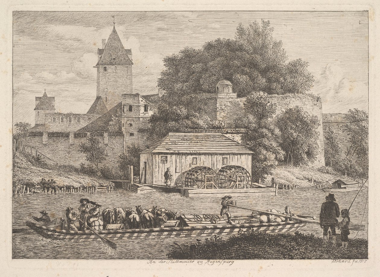 Regensberg Şehir Duvarı, 1817. by Johann Christian Erhard
