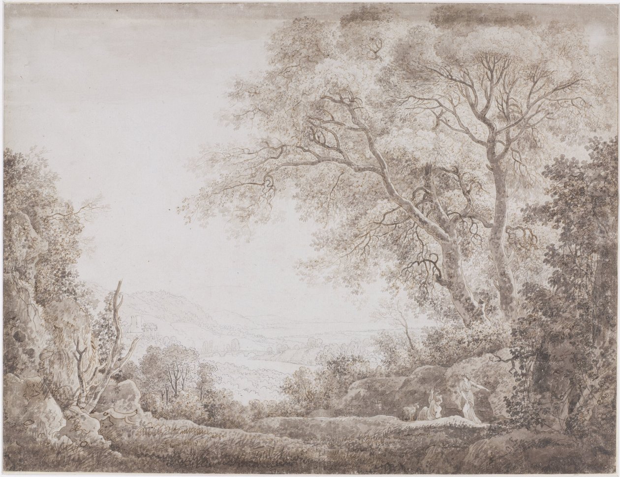 İtalyan manzarası by Johann Conrad Steiner (possibly)