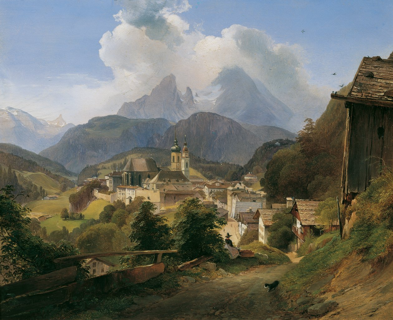 Watzmann ile Berchtesgaden by Johann Fischbach