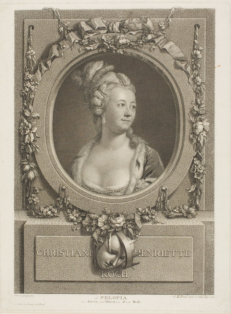 Christiane Henrietta Koch by Johann Friedrich Bause