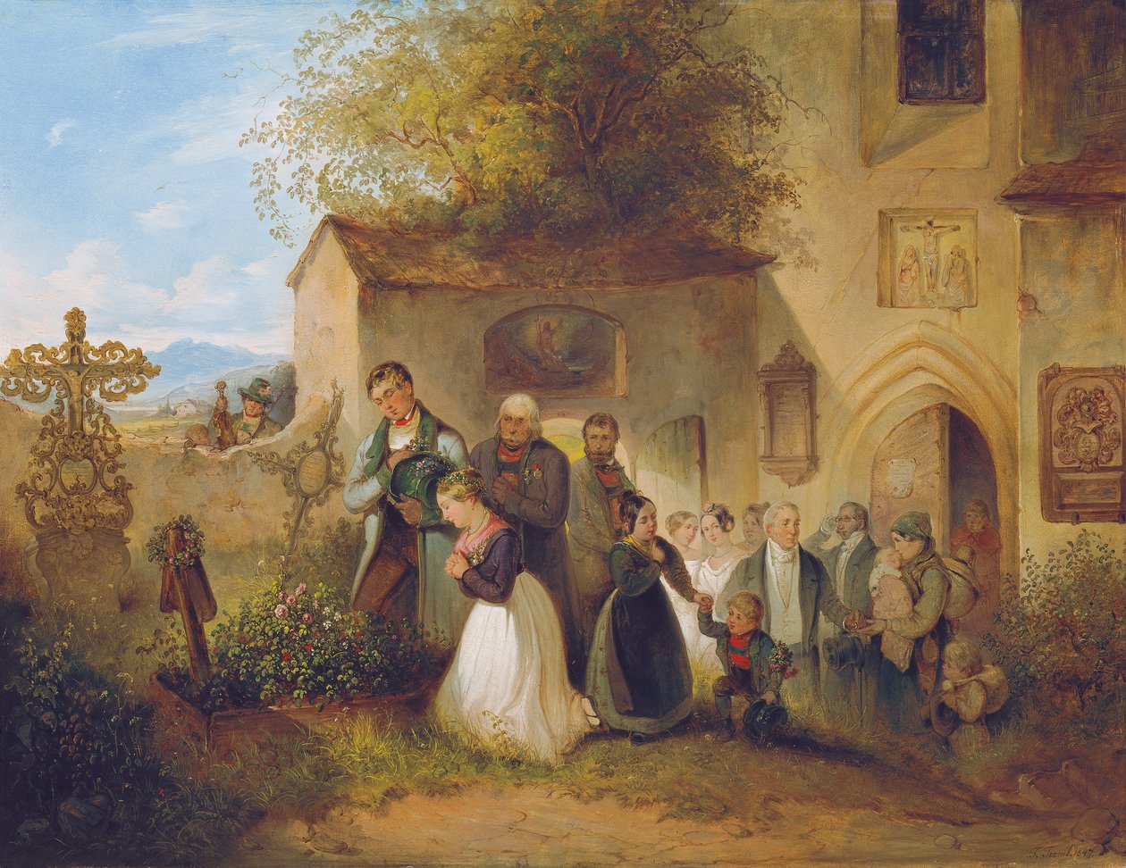 Mezarlıkta ("Mezardaki Gelin") by Johann Friedrich Treml