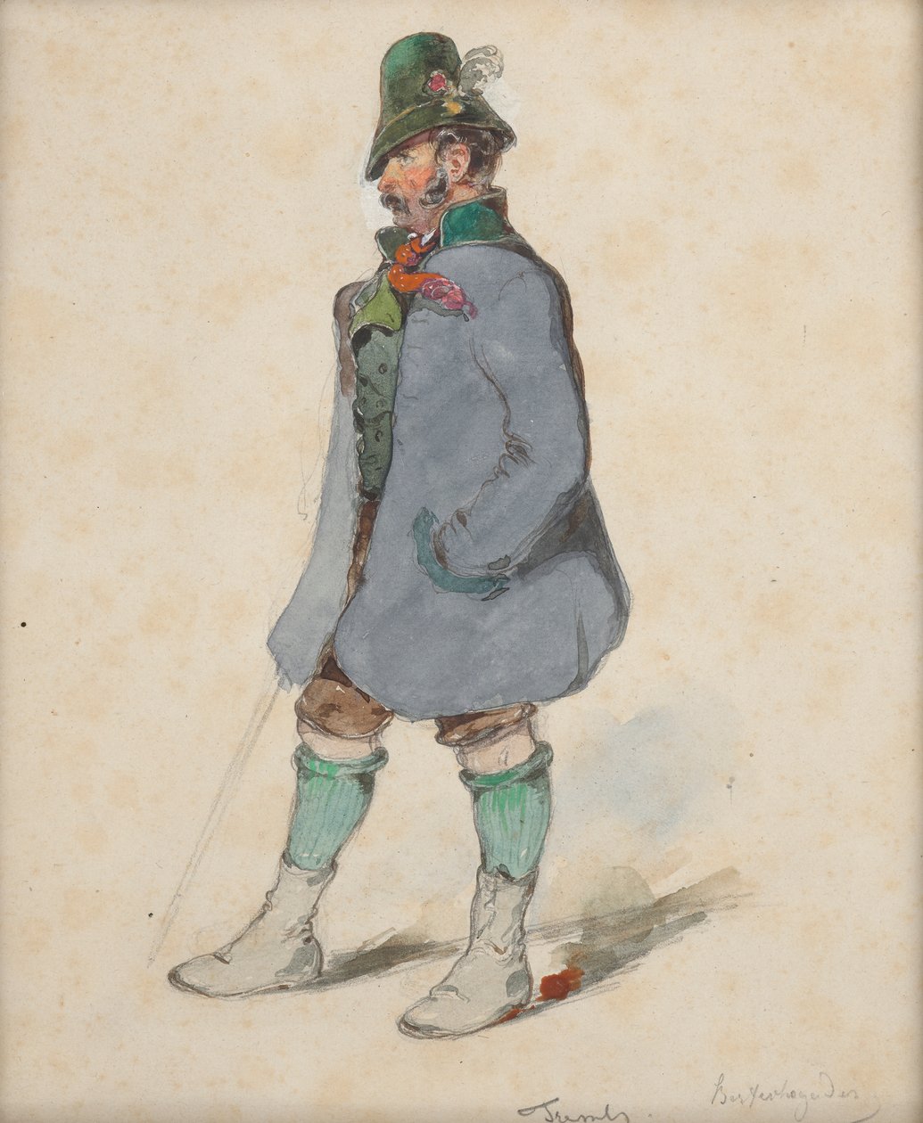 Berchtesgadner kostümlü çiftçi by Johann Friedrich Treml