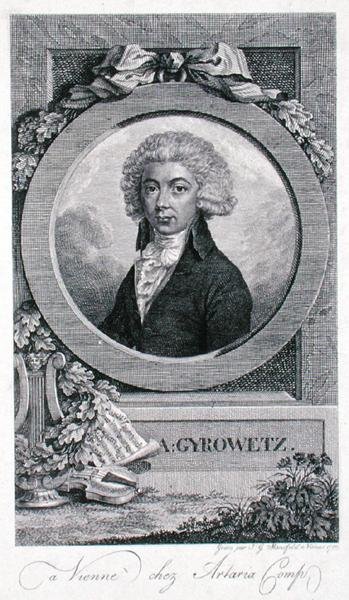 Adalbert Gyrowetz (1763-1850) 1793 (gravür) by Johann Georg Mansfeld
